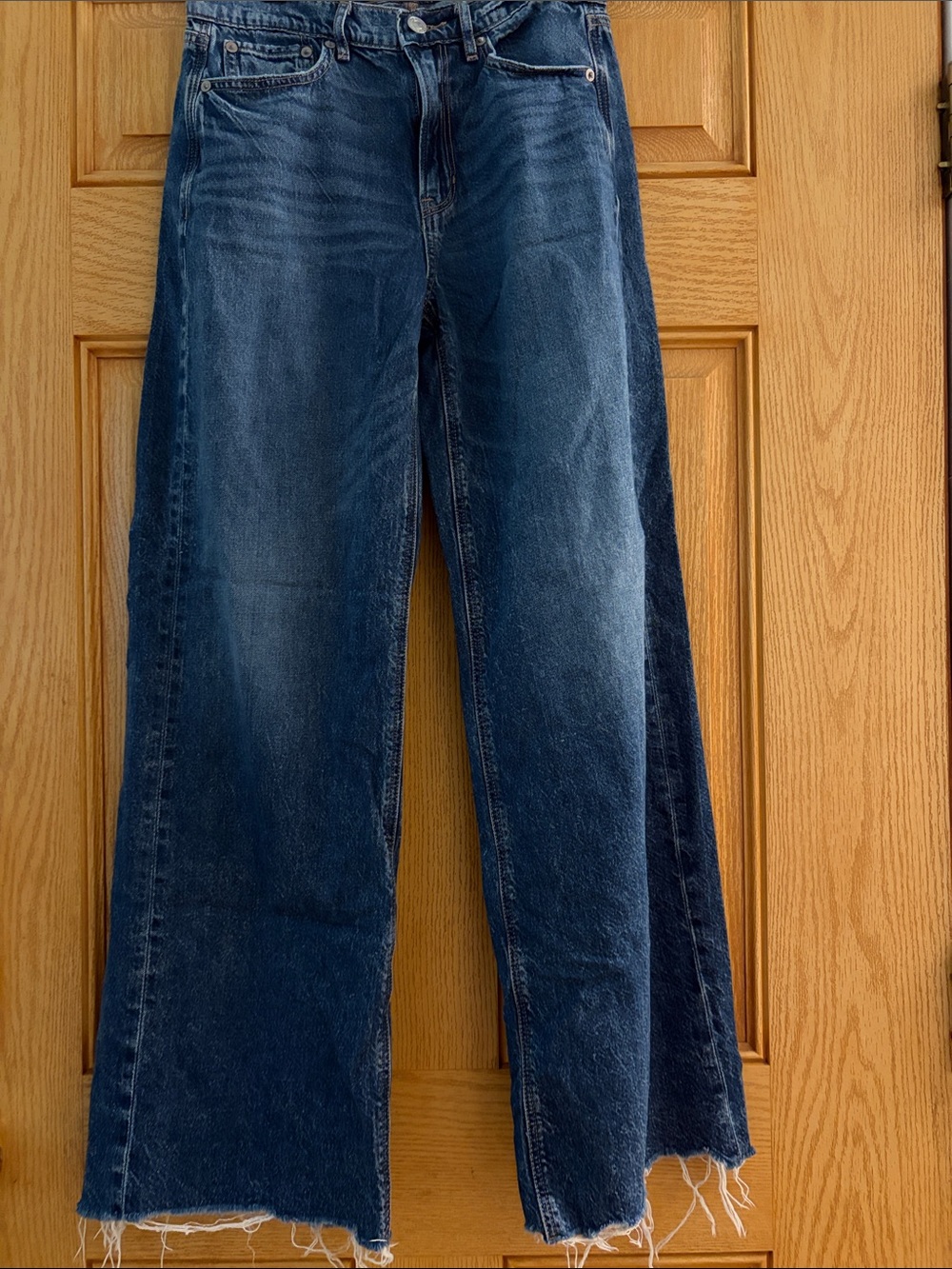 American Eagle Outfitters Wide Leg Dark Blue Denim Jeans
